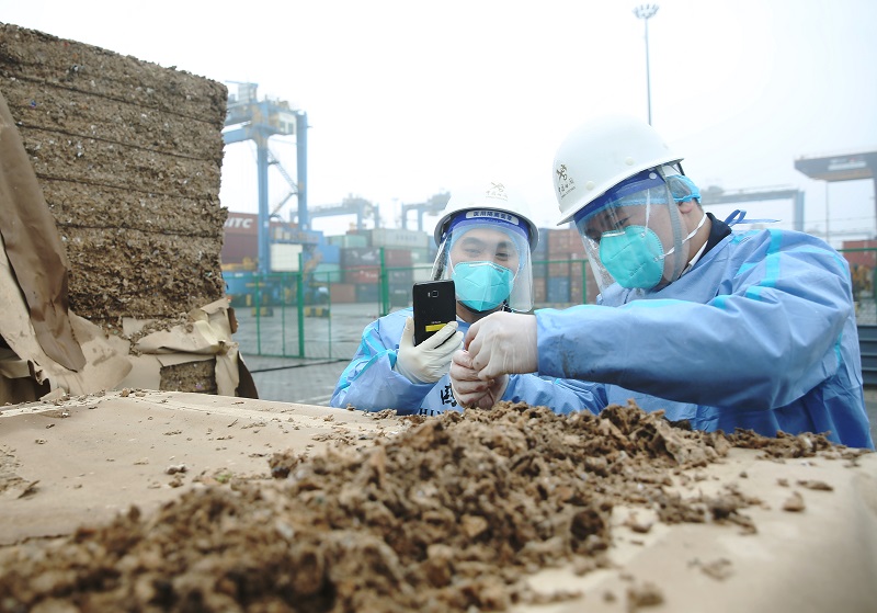 杭州海關依法退運近2500噸不合格再生紙漿(圖)